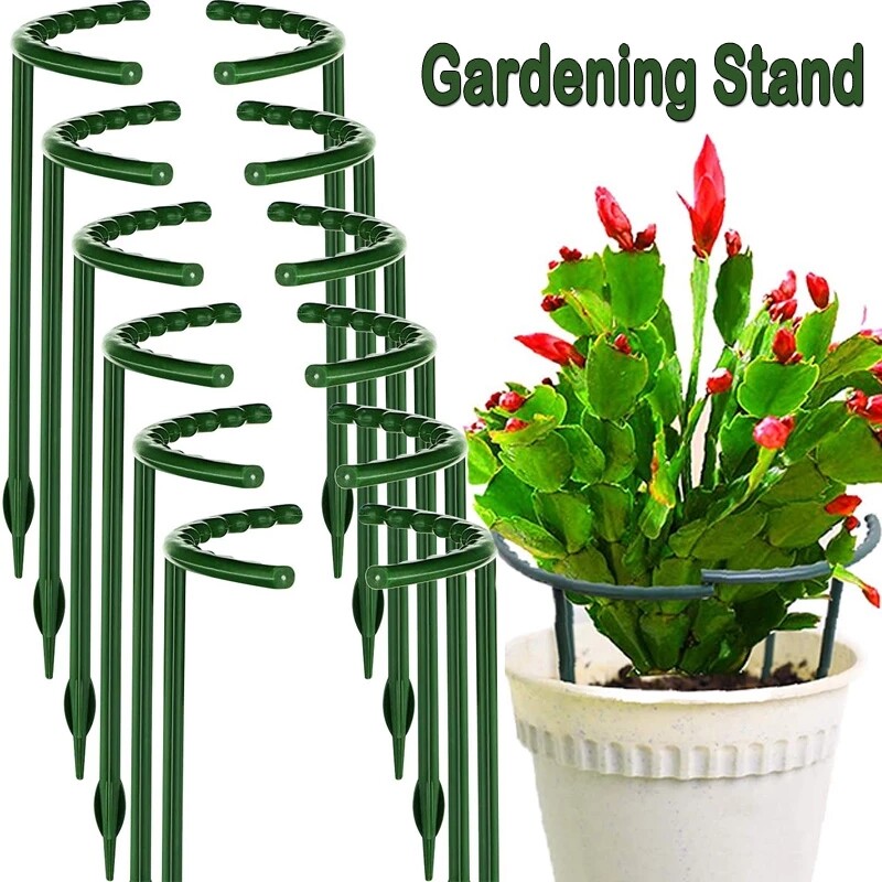 2-4pcs-plastic-plant-support-pile-frame-greenhouse-arrangement-semicircle-fixed-rod-indoor-flower-plant-vine-climbing-bracket